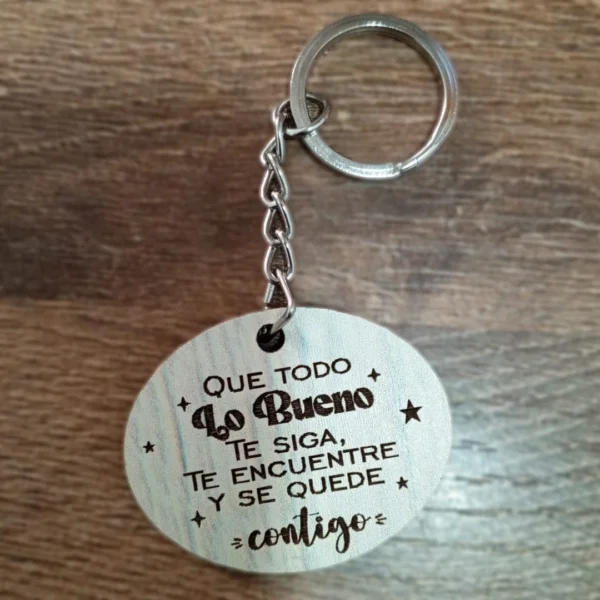 Lllavero con frase en MDF
