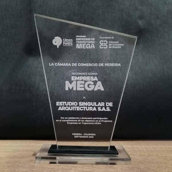 Placa de Reconocimiento Acrilico 5mm